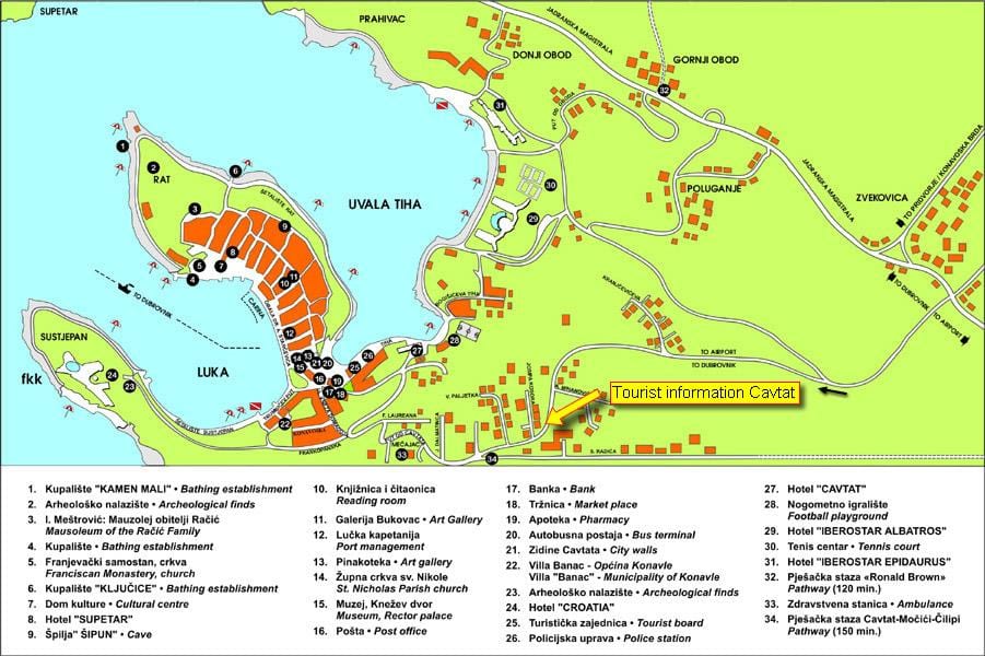 peta dari cavtat, kroasia