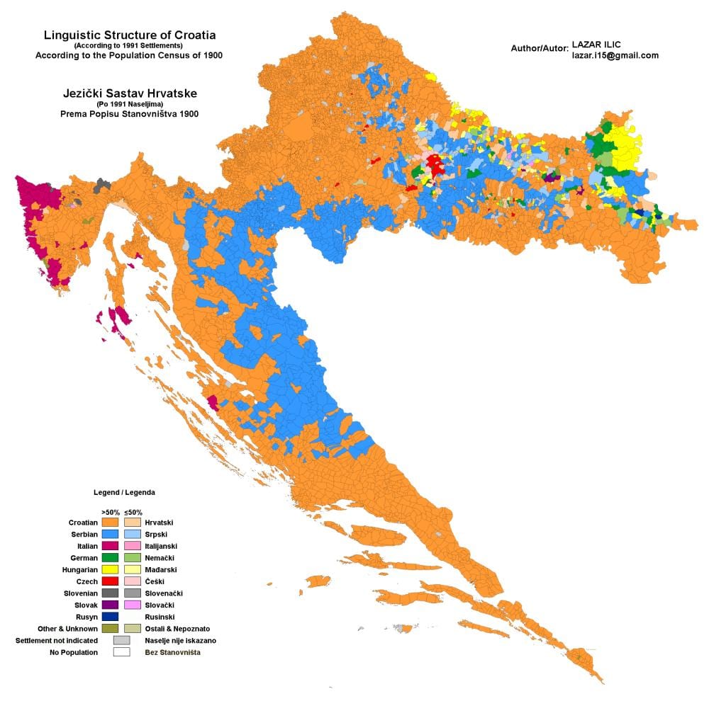 peta dari etnis peta kroasia