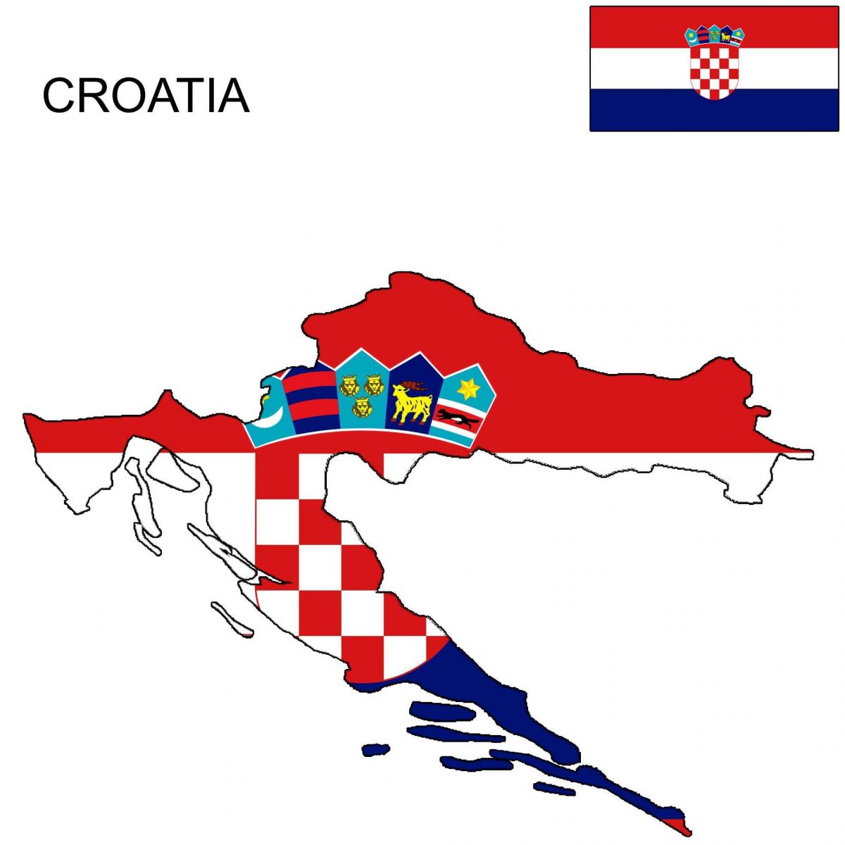 kroasia peta bendera