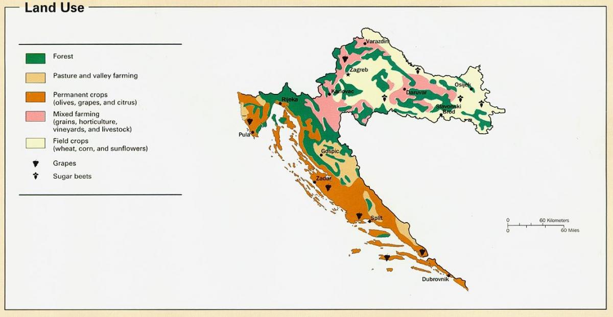 peta dari kroasia iklim