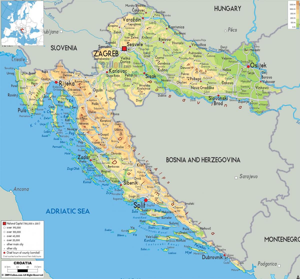 kroasia pada peta