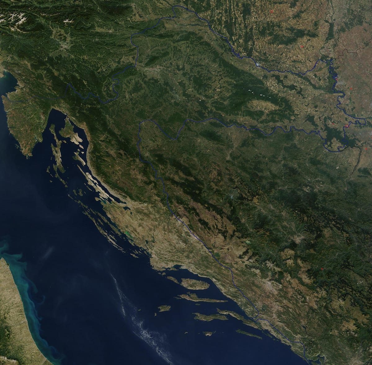peta dari satelit kroasia