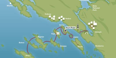 Pantai adriatik kroasia peta