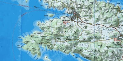 Peta dari korcula, kroasia