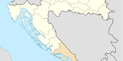 Peta dari dalmatia, kroasia 