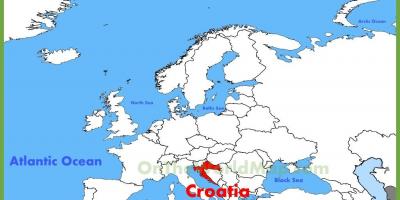 Kroasia lokasi pada peta dunia