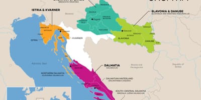 Peta dari kroasia perkebunan anggur