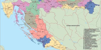 Peta dari kroasia politik 