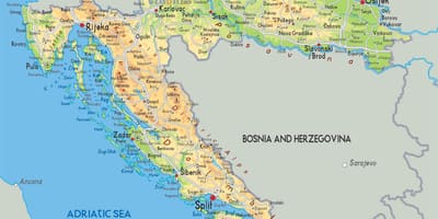 Peta dari kroasia sungai