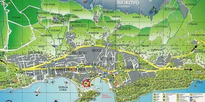 Peta dari makarska, kroasia