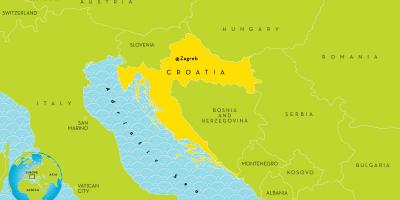 Peta dari kroasia dan sekitarnya