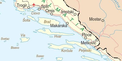 Peta selatan kroasia