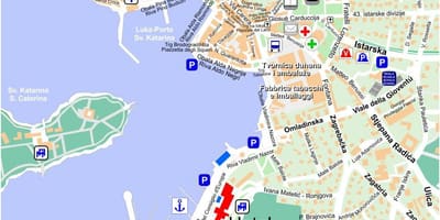 Peta dari rovinj, kroasia