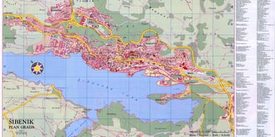 Peta dari kroasia sibenik