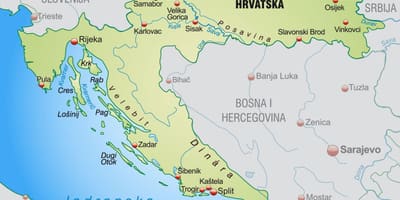 Kroasia utara peta